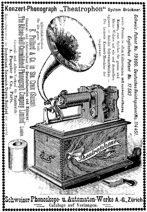 Publicit d'un phonographe Theatrophone